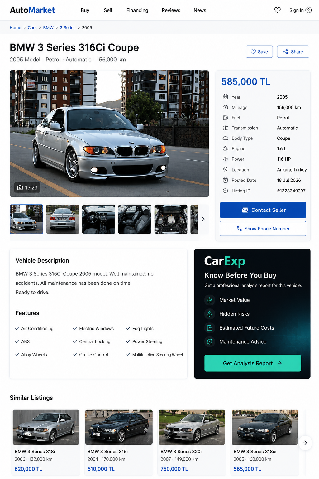 CarExp Widget Listing